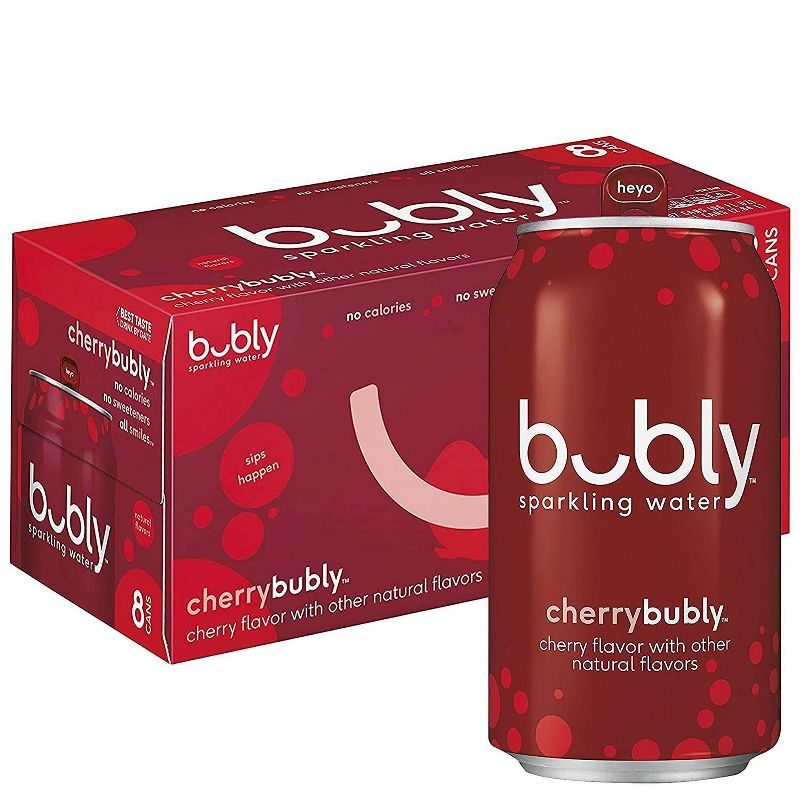 bubly Cherry Sparkling Water - 8pk/12 fl oz Cans, 3 of 8