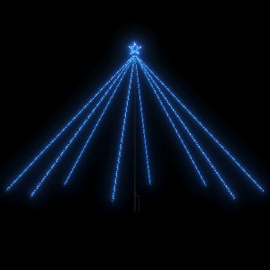 vidaXL Blue Christmas Tree Lights - Indoor and Outdoor Use with Unique Waterfall Design, 576 LEDs, 8 Lighting Effects - Includes 33 ft Extension Cord - 1 of 4