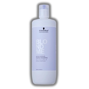 Schwarzkopf Professional BlondMe Bond Repair Purple Shampoo (33.8 oz) - Repairs Damage , Boosts Shine & Strengthens Blonde Hair - 1 of 2