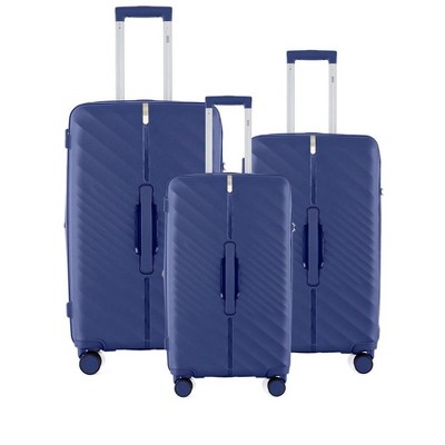 IZOD Gail 3-Piece Polycarbonate Expandable Luggage Set with 360° Dual Spinning Wheels & Combo Lock - 29", 26", 20" Sizes