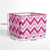 Bacati - MixNMatch Pink Zigzag Storage Box Large - 3 of 4