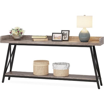 Dexmalle Rustic Narrow Long Industrial Console Table