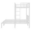 Bellemave Metal Twin Over Twin Over Twin Bunk Beds for 3 Kids, Heavy Duty Triple Bunk Bed with Built-in Desk,White - 4 of 4