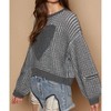Women's HEART PATCH SWEATER - POL - 2 of 4