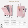 LOVMOR Front Opening 20-Inch Carry-On Luggage with Expandable Travel Bag Set, ABS Hard Shell Two-piece suitcase set with USB Port , Cup Holder - 4 of 4