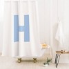 Deny Designs April Lane Art Block Monogram Shower Curtain - 2 of 3