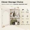 Angel Sar Wall-Mounted Medicine Cabinet with Wavy Tempered Glass Door, Adjustable Shelves, Bathroom Storage for Toiletries, White - 4 of 4