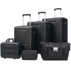 ガク Kensie 20 in. Black Hardcase Expandable Carry-on Luggage KN-91220