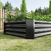 Black Metal Raised Bed Garden 6×3×1ft for Flower Planters, Vegetables Herb - 3 of 4