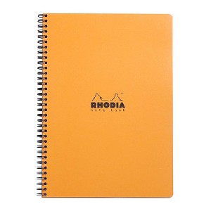 Rhodia Wirebound Notebook - Graph 80 sheets - 9 x 11 3/4 - Orange cover - 1 of 3