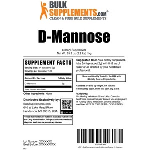 BulkSupplements D-Mannose Powder - 1 of 4