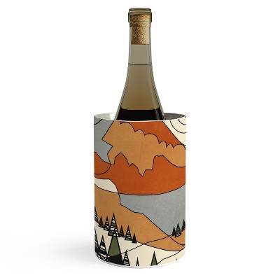 Nadja Wild Abstract Landscape 3 Wine Chiller - Deny Designs