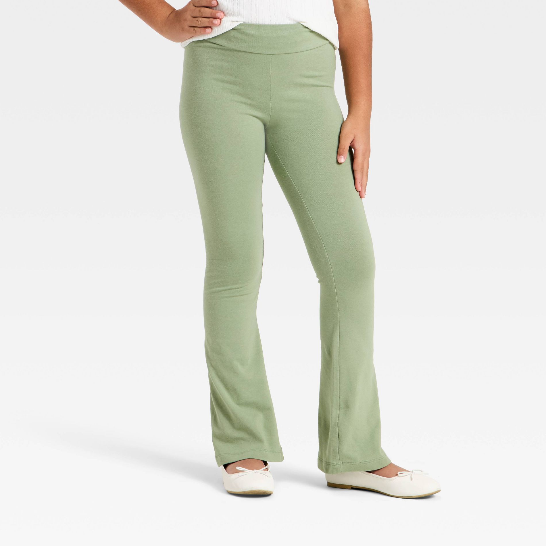 Girls' Flare Leggings - Cat & Jack™ Green L