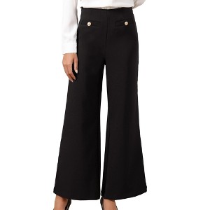 INSPIRE CHIC Women's High-Waisted Work Business Casual Wide Leg Pants - 1 of 4