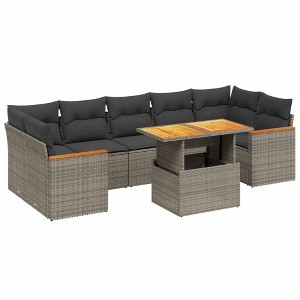 vidaXL Garden Sofa Set Grey - 1 of 4