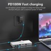 USB C Docking Station Adapter for Dell HP, Laptop Docking Station USB C Hub, Ethernet, 3 USB 10G,100W PD, SD/TF, Audio, 8 in 1 Thunderbolt Dock - 4 of 4