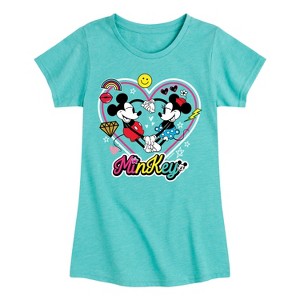 Girls' - Disney - Mickey Minnie Minkey Fitted Short Sleeve Graphic T-Shirt - 1 of 4