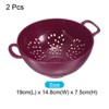 Unique Bargains Food Rice Washing Plastic Vegetable Basket Colander with Handle 2 Pcs - 2 of 3