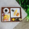 Mela Artisans Decorative Wood Serving Tray w/ Handles (Medium Polish) Medium - 2 of 2