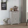 HOMCOM Farmhouse Storage Cabinet, Sideboard with Double Doors, Drawer, and Adjustable Shelf for Kitchen, Bedroom, Living Room - 3 of 4