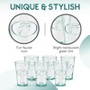Amici Home Vintage Green Glass, Water Tap Hiball Tumblers - Set of 6 Soda Lime Drinking Glasses with Faucet Motif, BPA-Free 16 oz Cups - 4 of 4
