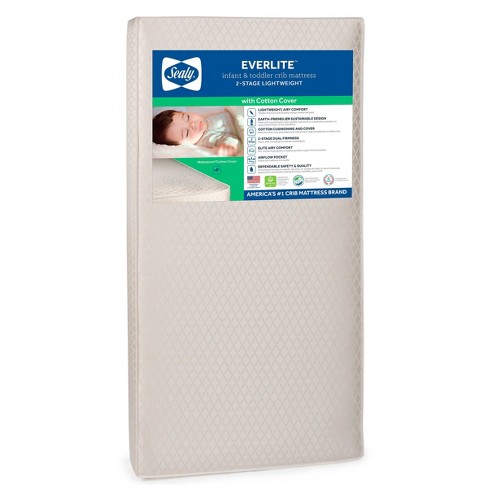 Sealy EverLite 2-Stage Lightweight Foam Crib and Toddler Mattress