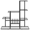 vidaXL White Iron 4-Floor Flower Stand with Wheels, Durable Plant Rack with Strong Frame and Versatile Storage Shelf, 17.3"x9.1"x31.5" - 3 of 4