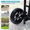 Foldable Shopping Carts for Groceries, Heavy-Duty Grocery Cart On Wheels with Seat, Adjustable Ergonomic Handle, Waterproof Oxford Bag, Black - 3 of 4