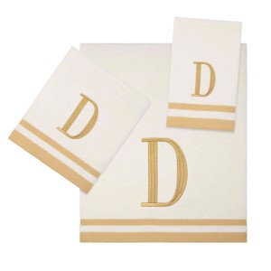 Avanti Linens IVR/GLD Monogram 3-Piece Towel Set - 1 of 3