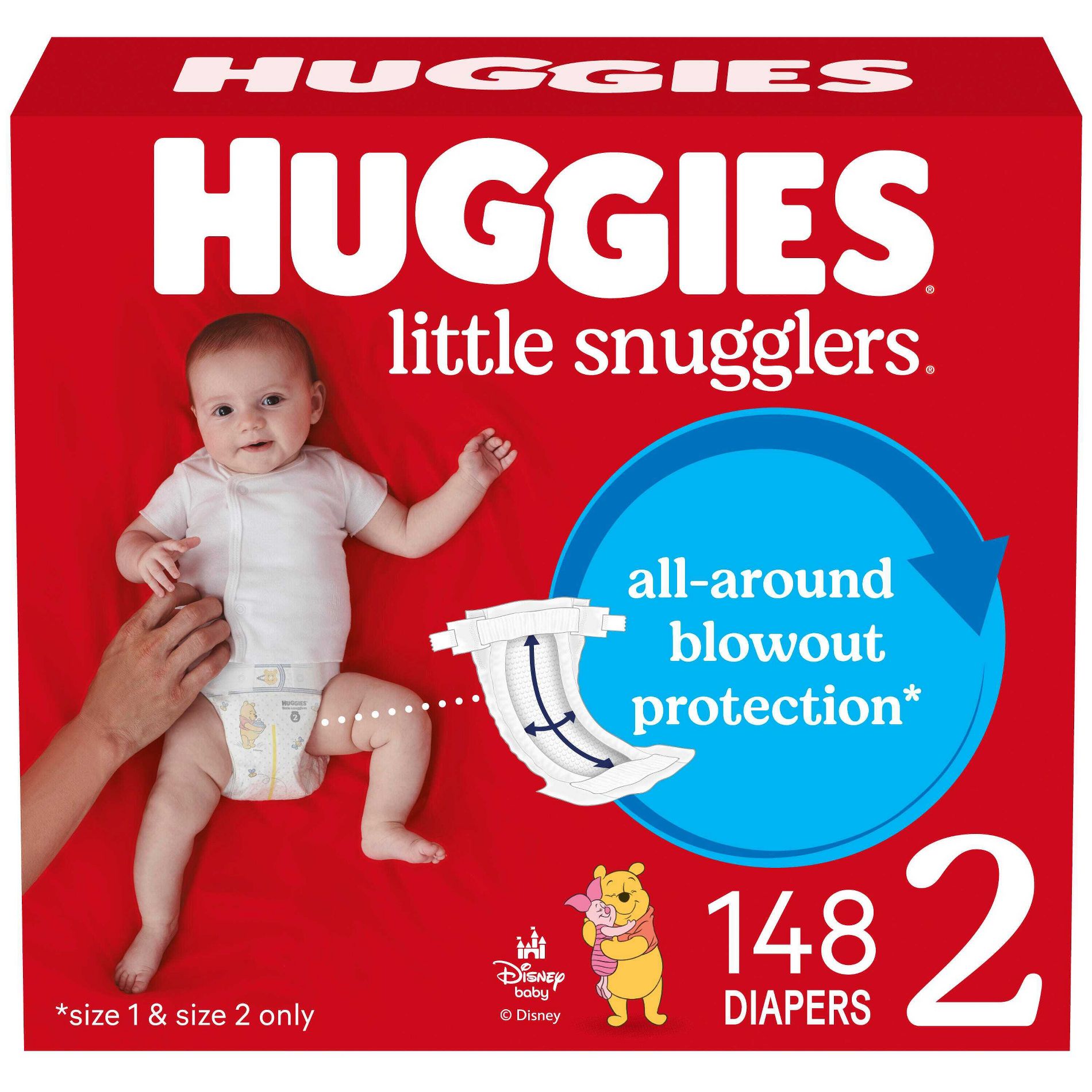 Huggies Little Snugglers Diapers - Size 2 - 148ct
