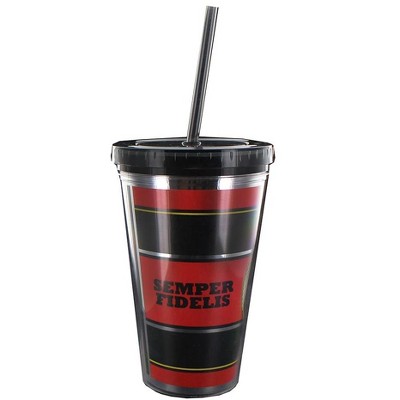 Nerd Block U.S. Marine Corps "Semper Fidelis" 16oz Carnival Cup w/ Straw