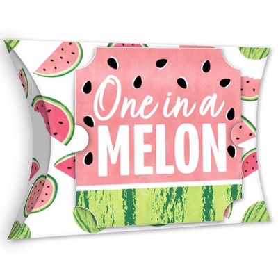 Big Dot of Happiness Sweet Watermelon - Favor Gift Boxes - Fruit Party Large Pillow Boxes - Set of 12