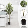 SKRAN 70.8''  Large Artificial Green Plant Bonsai Tree for Indoor & Outdoor Decor,for Easy Storage,UV-Resistant Artificial Tree for Garden,Patio - 4 of 4