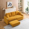 TiramisuBest 80-Inch 2-in-1 Folding Sofa with Hidden Lying Function, Cup Holder & Pillow, Space-Saving Sofa for Living, Green - 2 of 4