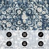 coucheta Multi-size Washable Retro Floral Accent Area Rugs, Vintage Foldable Non Slip Easy Care Carpet, for Living Room, Kitchen, Dining, Bedroom - 4 of 4