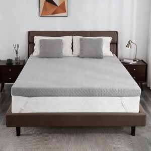 Dyonery Extra Firm 3" Twin Mattress Topper, High-Density Bamboo Memory Foam & Cooling Gel Layer for Back Pain Relief, CertiPUR-US Certified, 75" x 38" - 1 of 4