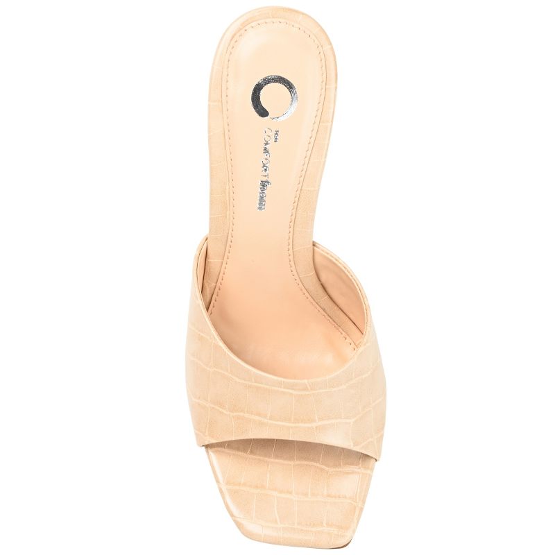 Journee Collection Womens Vivvy Tru Comfort Foam Slip On Open Square Toe Wedge Sandals, 5 of 11