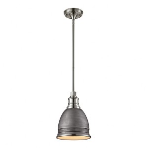 Elk Home Carolton 1 - Light Pendant in  Brushed Nickel - 1 of 4