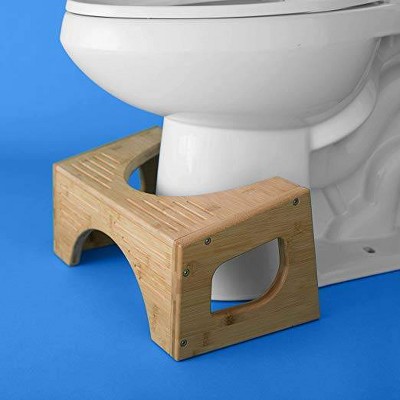 7&#34;/9&#34; Two in One Bamboo Toilet Step Stool Brown - Squatty Potty_0