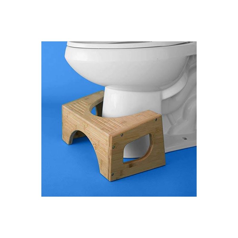 7&#34;/9&#34; Two in One Bamboo Toilet Step Stool Brown - Squatty Potty, 4 of 8