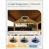 Arceso 20" Modern Outdoor Ceiling Fan with Light - Remote & App Control, 6 Speeds, 3 Color Temperatures for Patio, Entryway, Outdoor - 3 of 4
