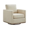 Chenille Swivel Accent Chair with Upholstered and Removable Cushion,360° Swivel Club Chair for Bedroom, Modern Lounge Armchair for Apartment-Koiai - 2 of 4