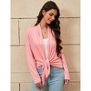 Lightweight Cardigans for Women Drape Open Front Long Sleeve Irregular Hem Casual Cardigan Sweaters - 2 of 4