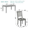 FONTOI Modern Wooden Dining Set with Table and Upholstered Chairs for Comfortable Home Kitchen and Dining Spaces, Gray, 45.5"*28.5"*30" - 4 of 4