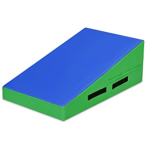 Costway Incline Gymnastics Mat Wedge Ramp Fitness Skill Tumbling Exercise Mat W/ Handles - 1 of 4