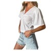 Women's Courtney V Neck Twist Tee - SIX/FIFTY - 3 of 4
