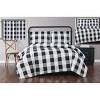 Twin XL Everyday Buffalo Plaid Comforter Set Black - Truly Soft: Microfiber, Reversible, Machine Washable, Dorm Bedding - 4 of 4