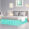 PiccoCasa 18" Drop Ruffle Wrinkle Free Soft Smooth Satin Silk Bed Skirt - 2 of 4