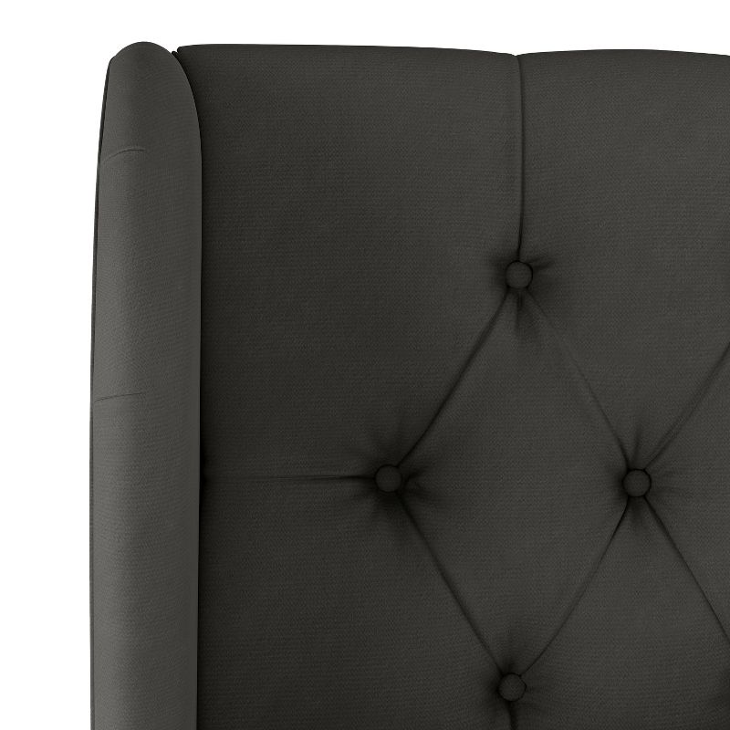 Skyline Furniture Tufted Velvet Upholstered Wingback Bed, 5 of 8