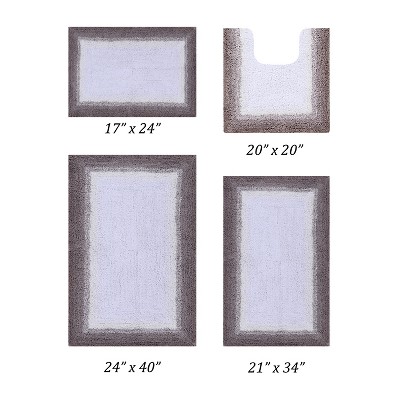 Better Trends Torrent 100% Cotton Tufted Non- Slip Backing 4 PC (17" x 24" | 20" x 20" | 21" x 34" | 24" x 40") Bath Rug Set - Beige